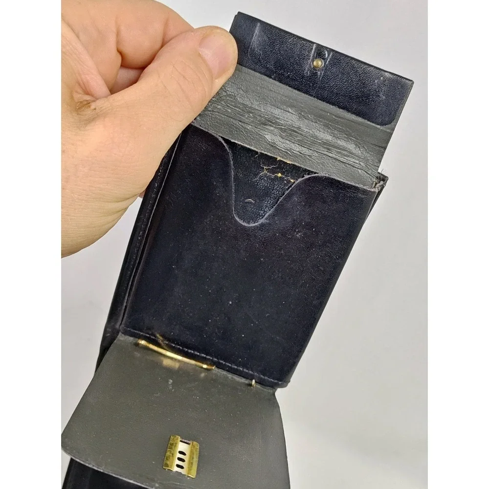 Vintage Rolfs Cowhide Black Leather Bifold Men's Wallet Coins Cards Keys Classic